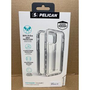 Pelican Voyager iPhone 13 Case Clear with‎ Holster Belt Clip Kickstand